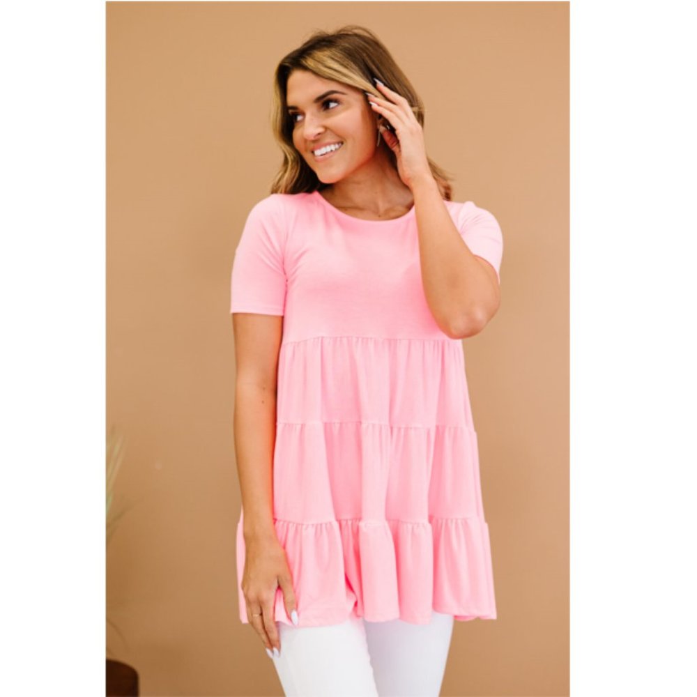 Zenana Tiered and True Full Size Run Tiered Babydoll Tunic - Picture 5 of 10